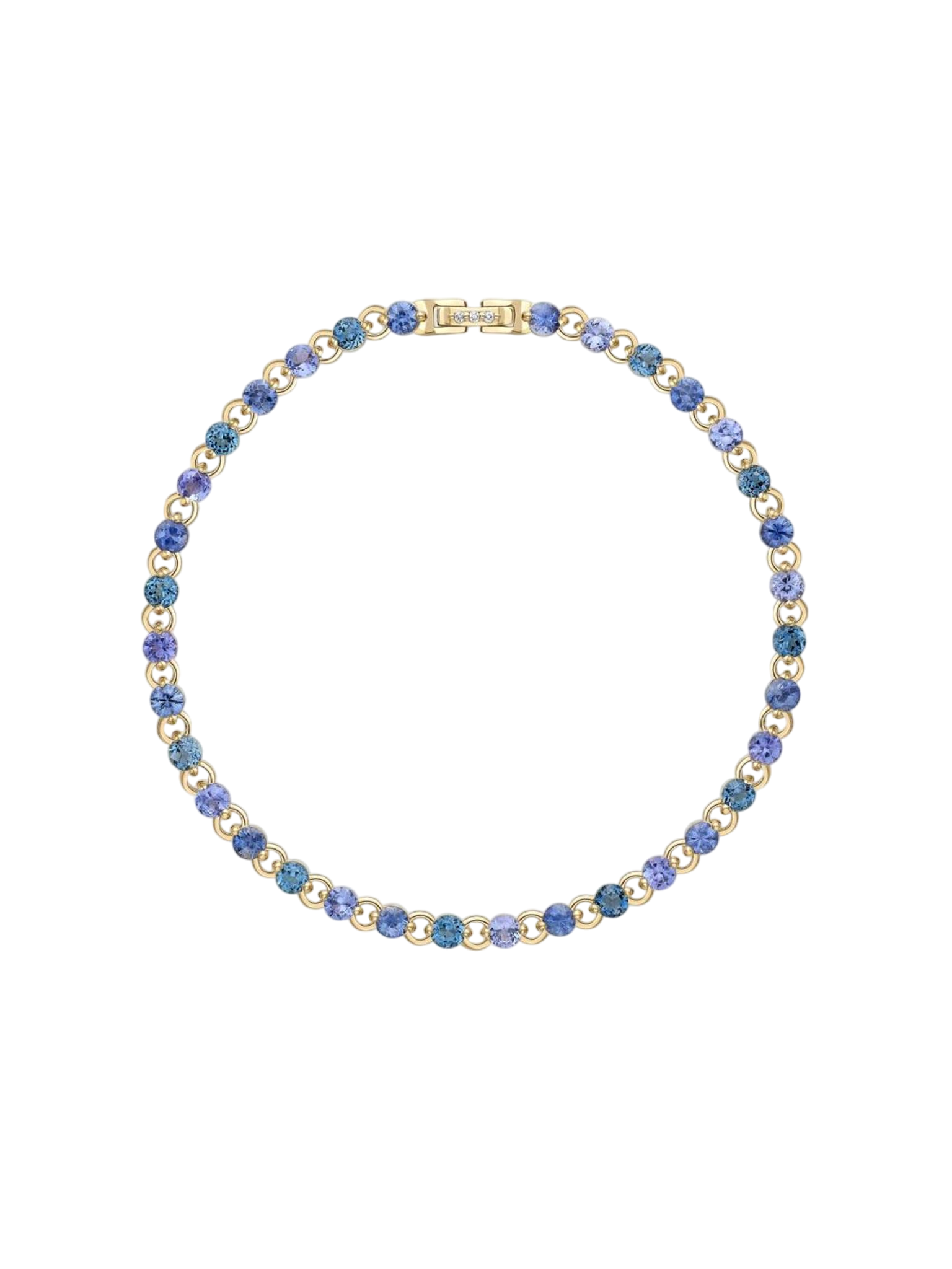 Shuga 4mm blue precious gemstone tennis bracelet